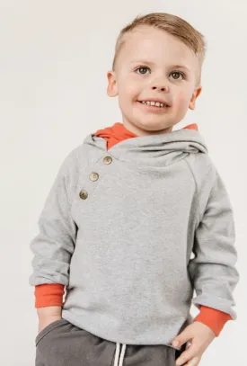 Ampersand Ave - Being Kind is Cool Children's Double Hood(TM) in Heather Grey