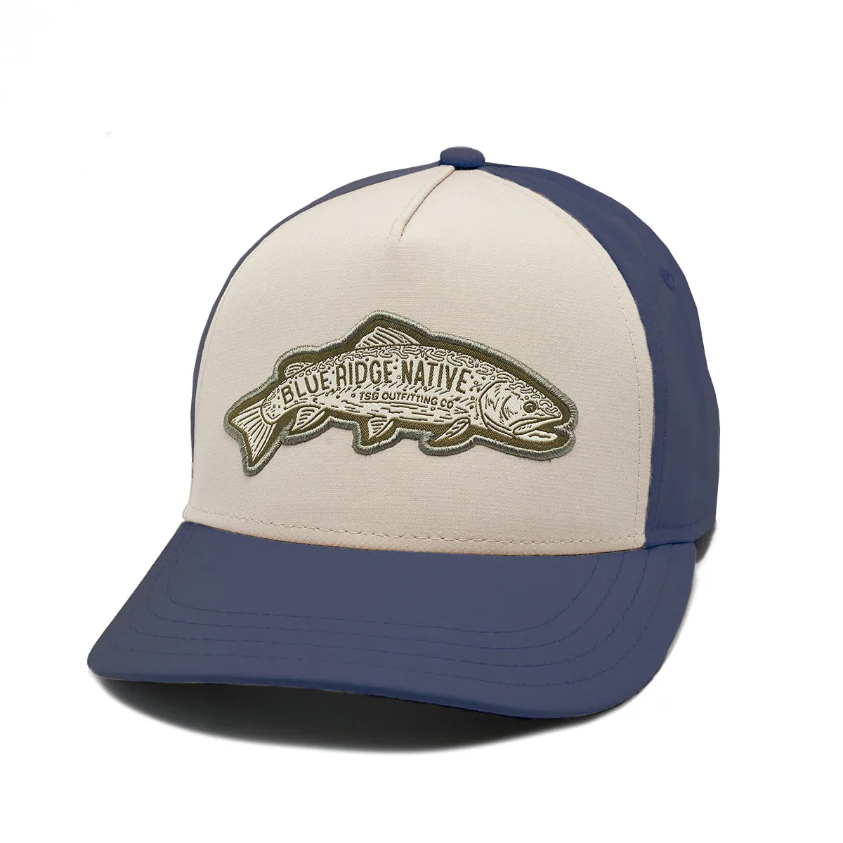 Blue Ridge Native Trout Patch Hat (Navy/Stone)