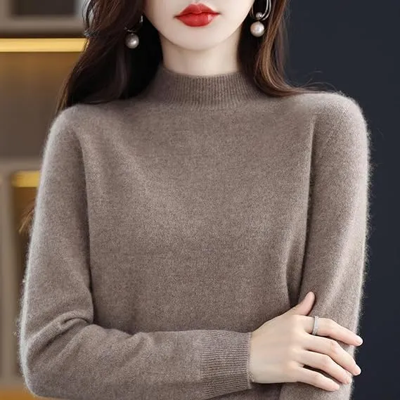 Cashmere Sweaters for Women,Fall Sweaters for Women 2024 Trendy,Long Sleeve Crew Neck Plus Size Dressy Casual Sweaters