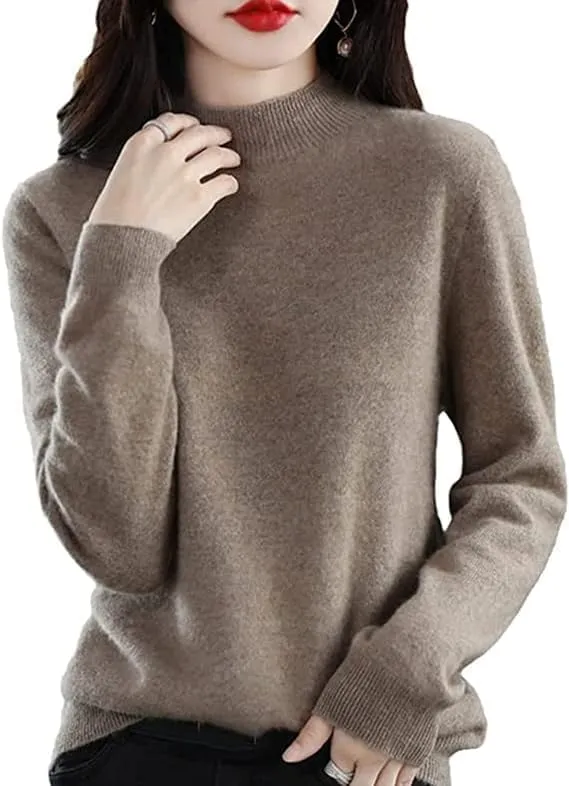 Cashmere Sweaters for Women,Fall Sweaters for Women 2024 Trendy,Long Sleeve Crew Neck Plus Size Dressy Casual Sweaters