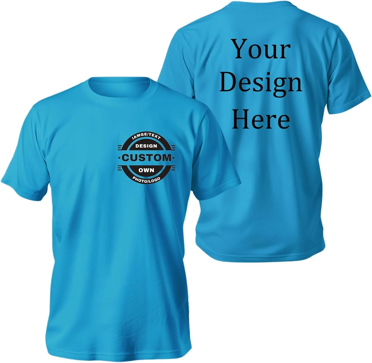 Custom t Shirts Design Your Own for Men & Women Personalized t Shirts Add Your Image Photo/Text Customized t Shirts