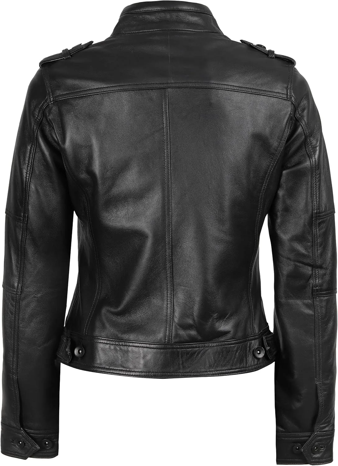 Decrum Leather Jacket Women - Casual Leather Jacket for Women