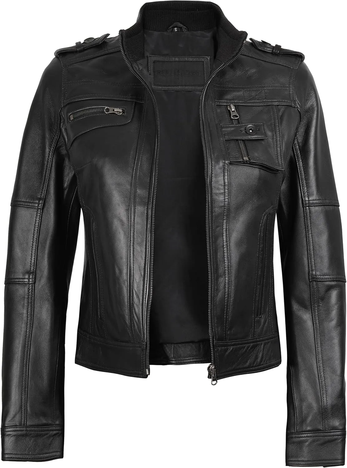 Decrum Leather Jacket Women - Casual Leather Jacket for Women