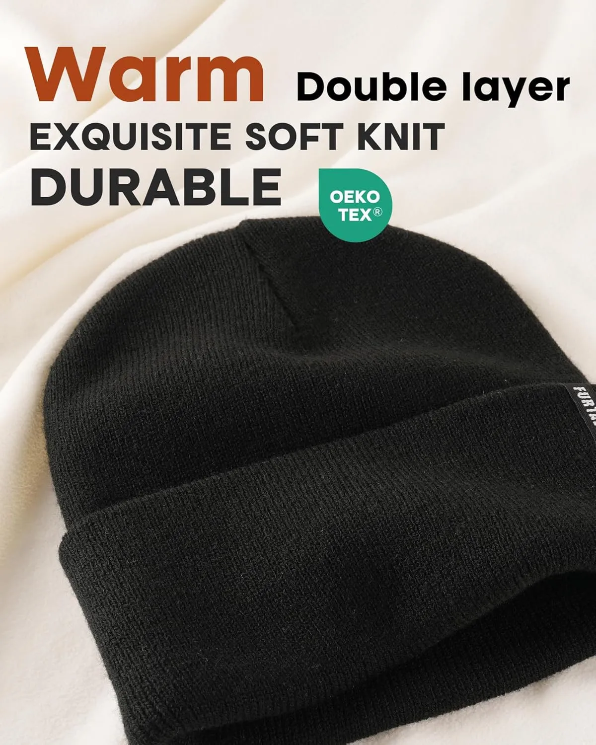 FURTALK Beanie Hat for Men Women Winter Hats for Women Men Soft Warm Unisex Cuffed Beanie Knitted Skull Cap