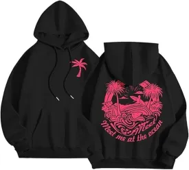 Graphic Hoodies Women Y2k Oversized Sweatshirt Long Sleeve Pullover Sweater Cute Hooded Preppy Top Aesthetic Shirts L/L