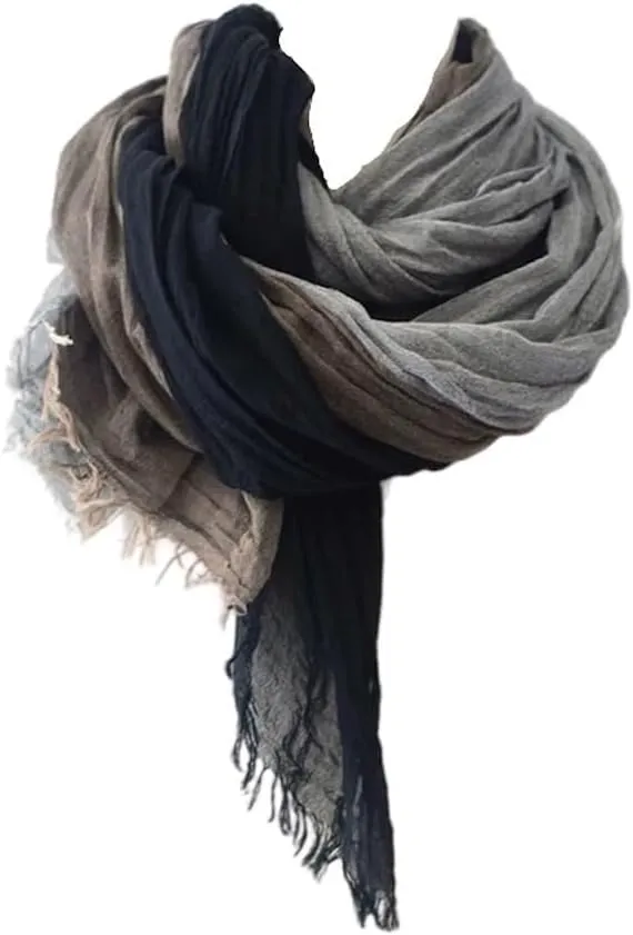 Jeelow Lightweight Summer Scarf Light Shawl Wrap Linen Feel Scarves For Men And Women