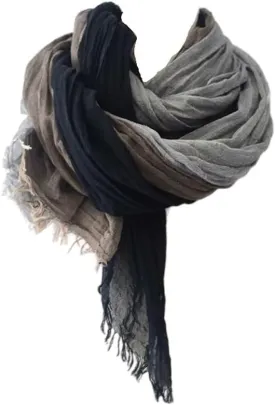 Jeelow Lightweight Summer Scarf Light Shawl Wrap Linen Feel Scarves For Men And Women