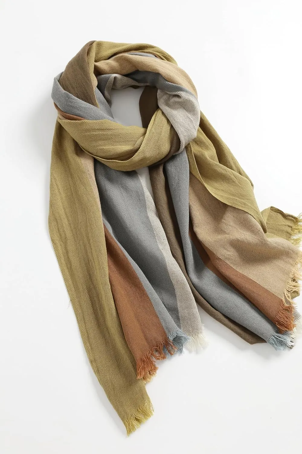 Jeelow Lightweight Summer Scarf Light Shawl Wrap Linen Feel Scarves For Men And Women