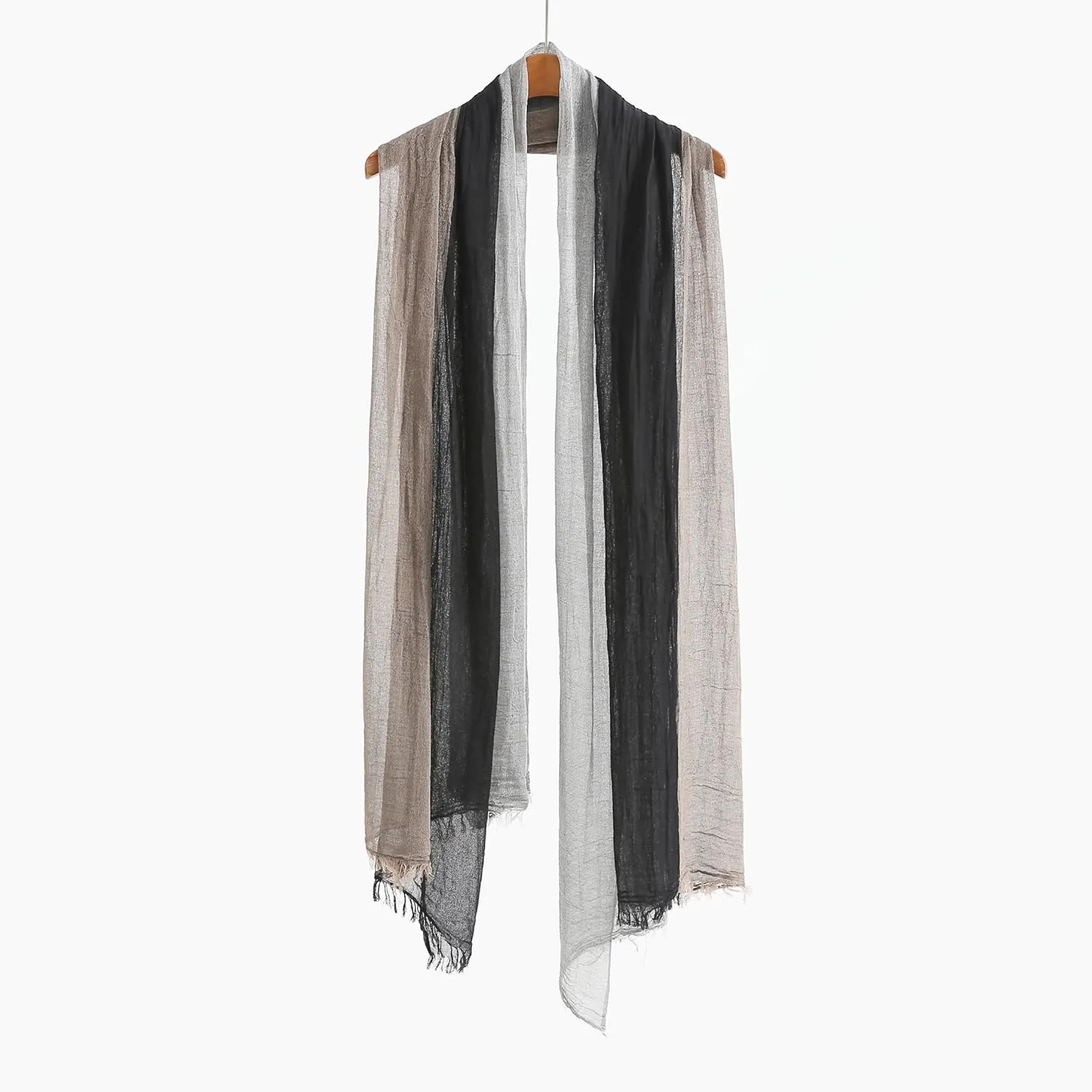 Jeelow Lightweight Summer Scarf Light Shawl Wrap Linen Feel Scarves For Men And Women