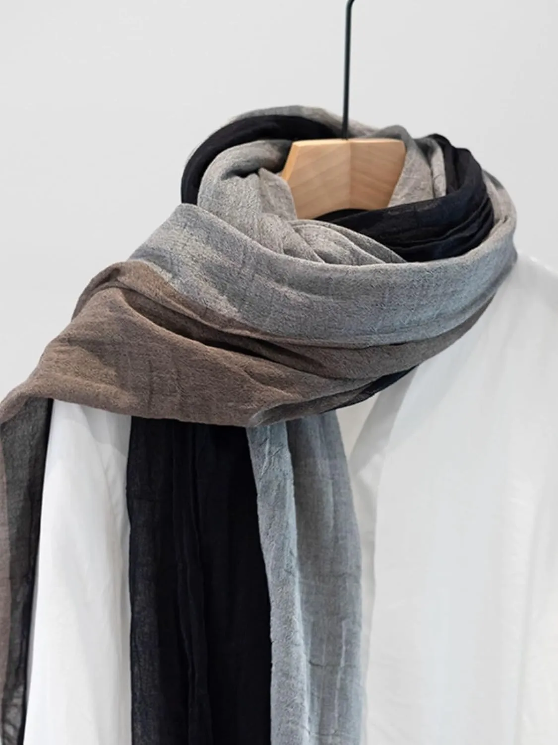 Jeelow Lightweight Summer Scarf Light Shawl Wrap Linen Feel Scarves For Men And Women