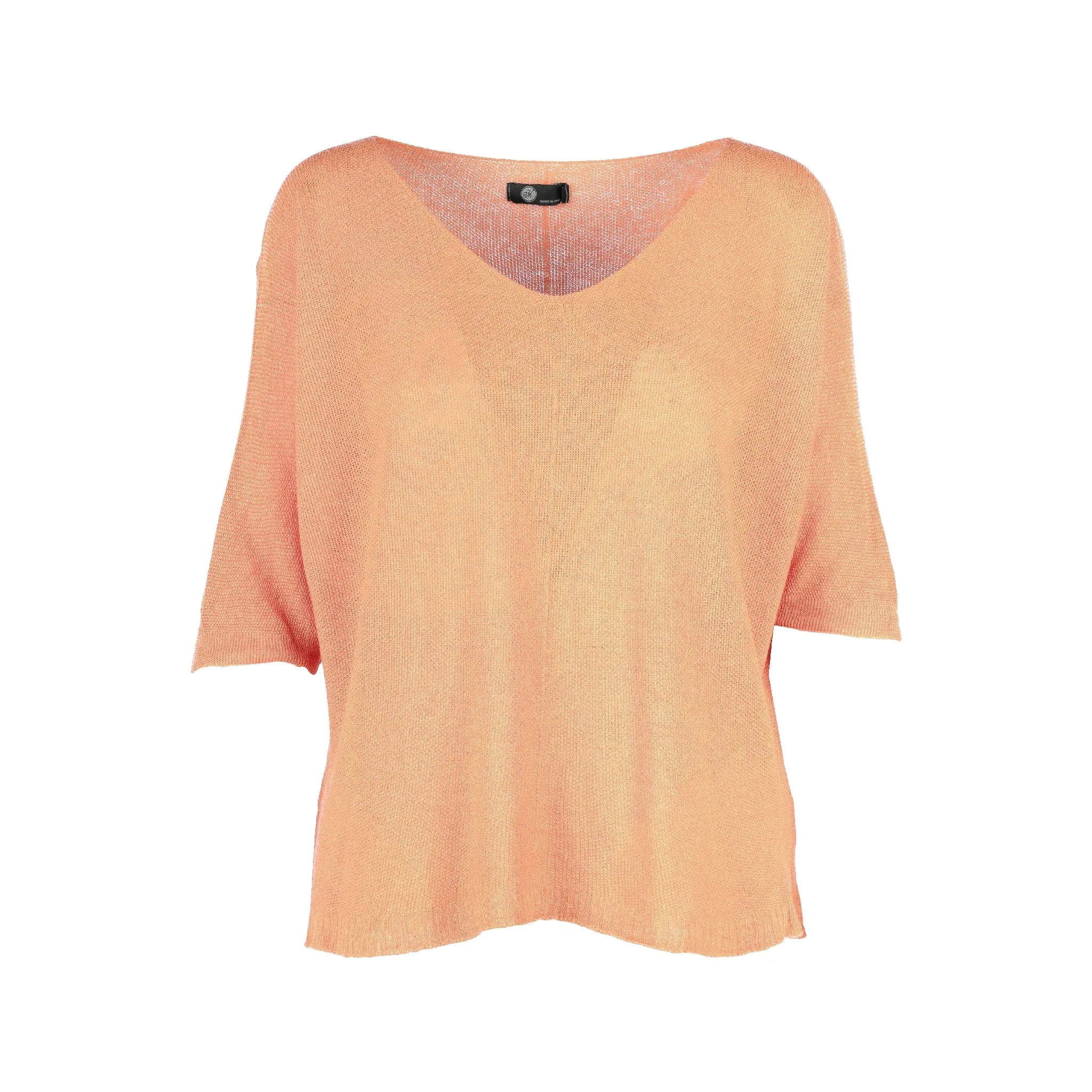M Made in Italy  Women's Knitted Three-Quarter Sleeve Sweater