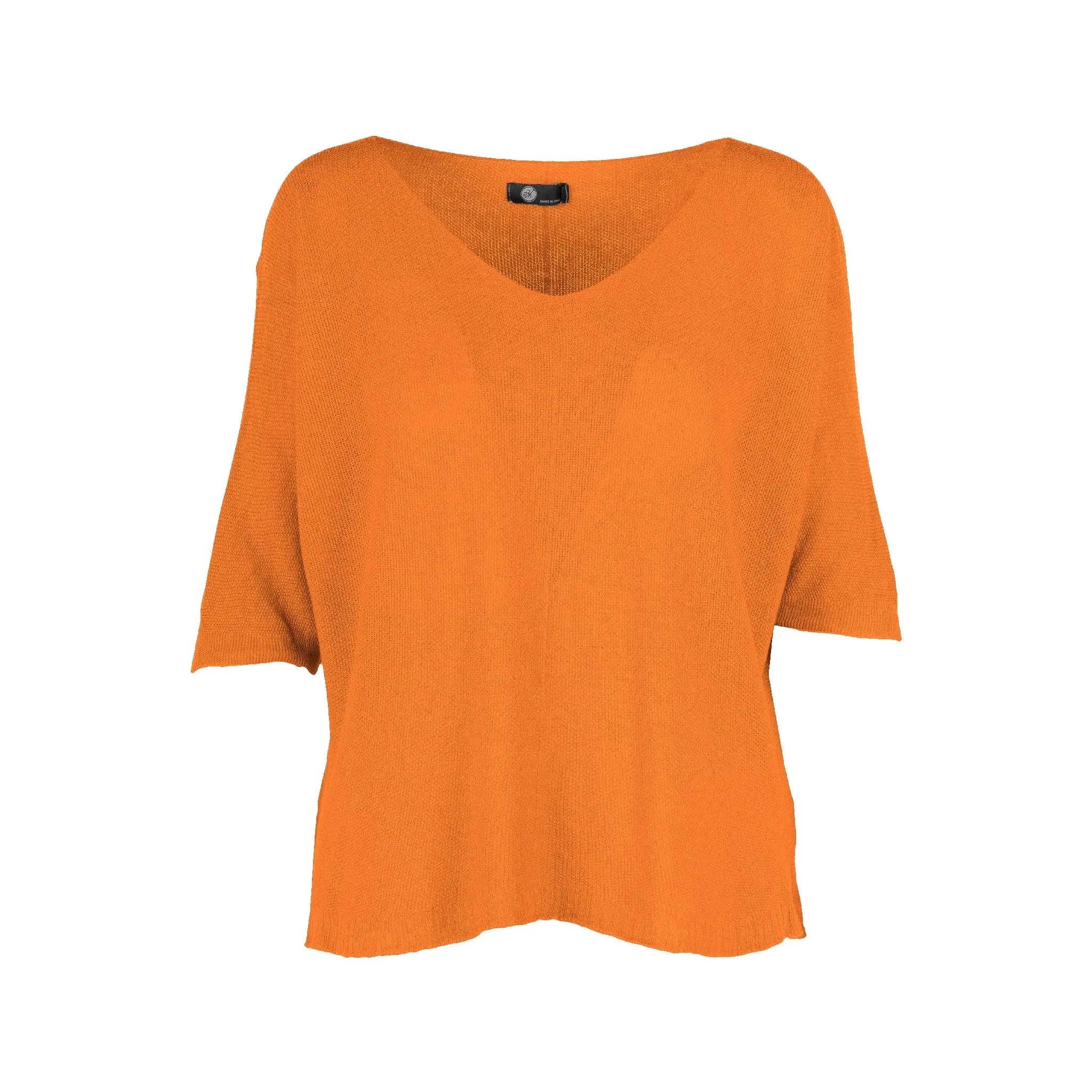 M Made in Italy  Women's Knitted Three-Quarter Sleeve Sweater