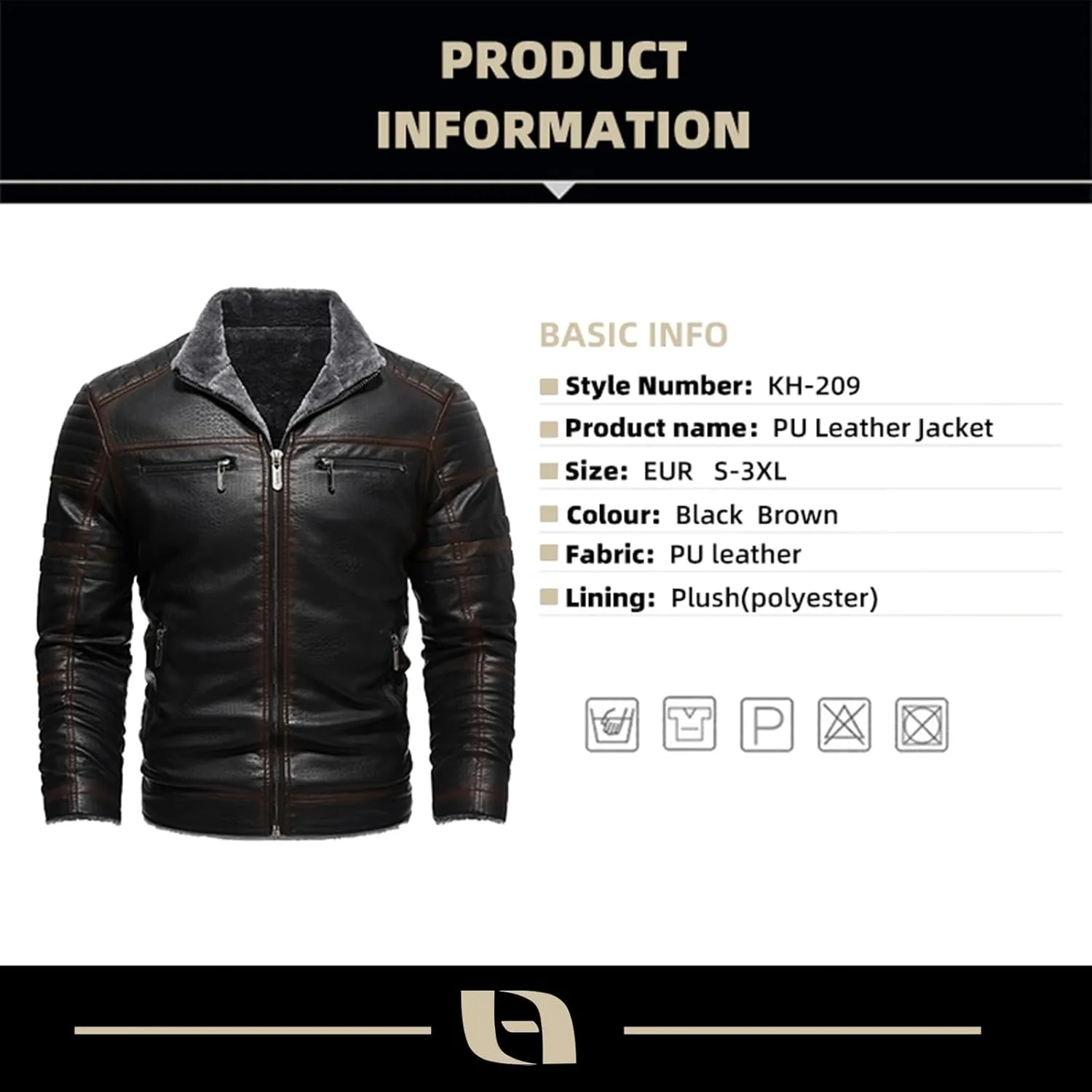 Men's Lamb Wool Bomber Coat Faux Leather Sherpa Fleece Lined Jackets Heavyweight Suede Warm Winter Biker Coat
