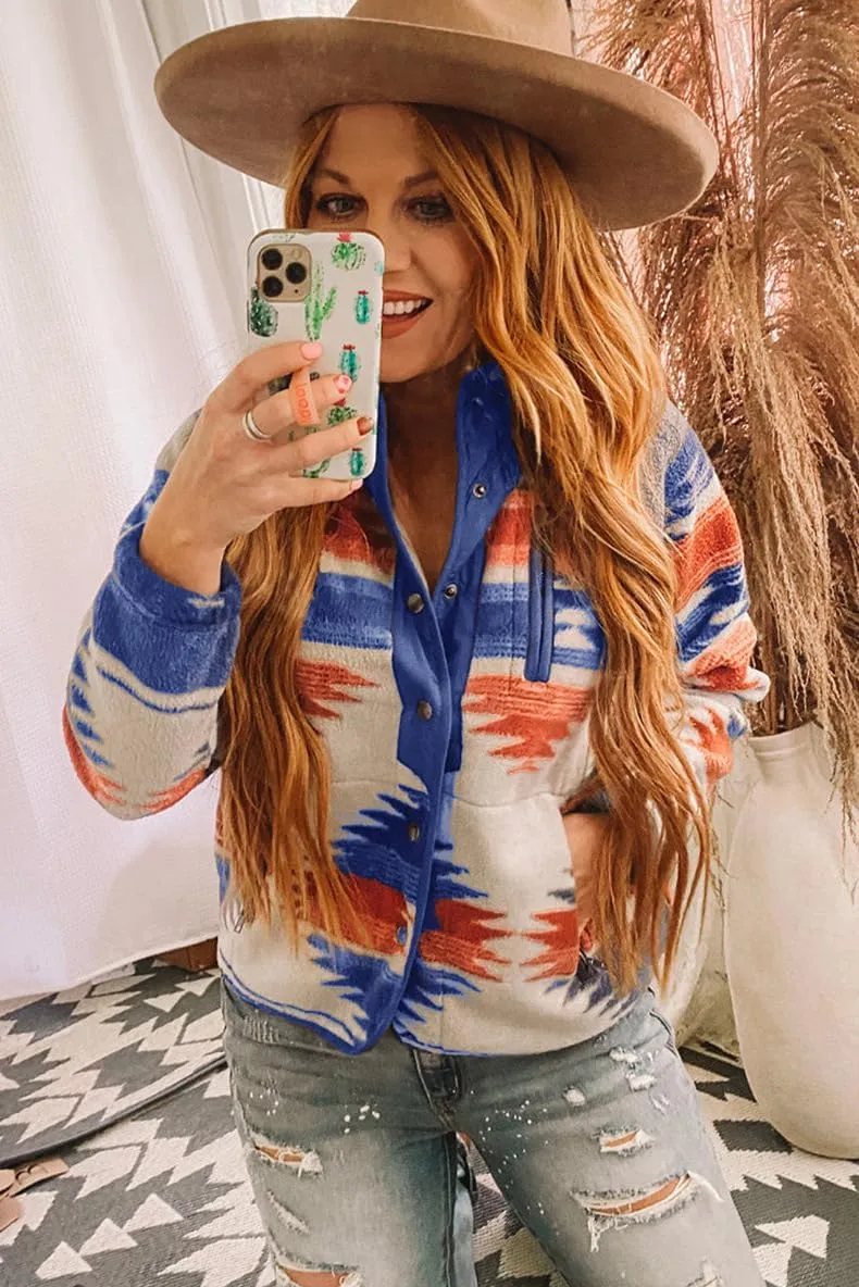 Molilove Women's Varsity Jacket Color Block Print Jacket Button Down Long Sleeve Fall Fashion Jackets Casual Outwear