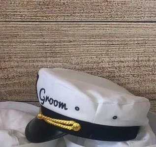 Nautical Hats-Caps for Bride-Groom-Bridal Party-Bachelor Bachelorette Party Gifts