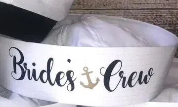 Nautical Hats-Caps for Bride-Groom-Bridal Party-Bachelor Bachelorette Party Gifts
