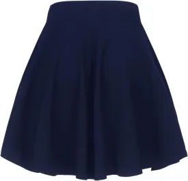 Women's Summer High Waisted Skirts Tummy Control Pleated Athletic Skirts Mini Dress