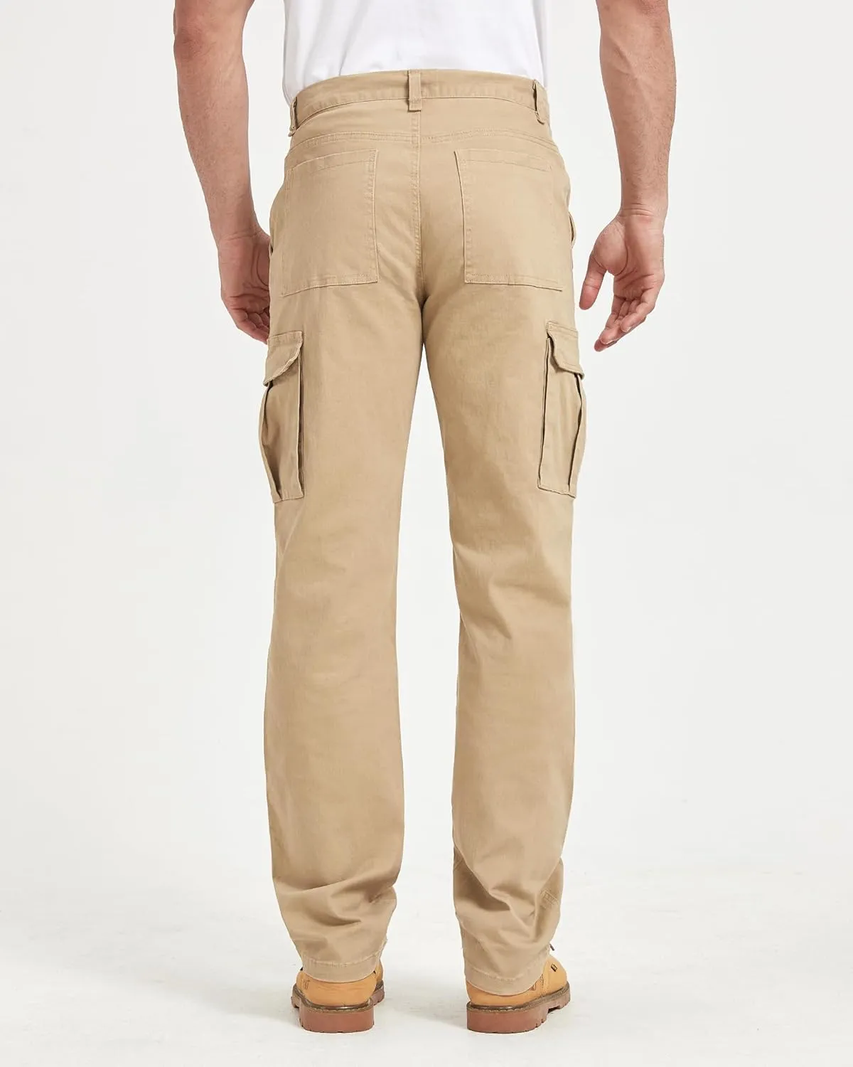 Zylioo Extra Tall Relaxed Fit Casual Pants for Men, 6 Pocket Black Work Pants, 36"/35"/34" Inseam Casual Utility Pants